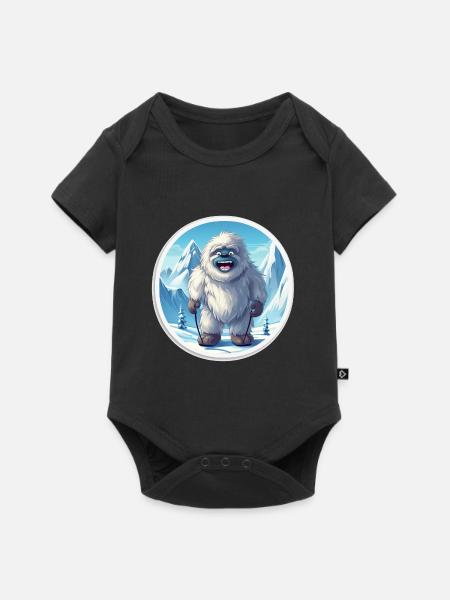Yeti - Baby Premium Kurzarmbody - Schwarz
