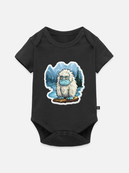 Yeti - Baby Premium Kurzarmbody - Schwarz