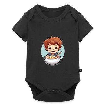 Cereal Killer Lustiges Müsli Motiv - Baby Premium Kurzarmbody - Schwarz - Vorne