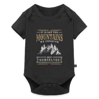 Climber Summit Alpinisme Mousqueton - Body à manches courtes Premium Bébé - noir - Devant