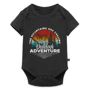 Climber Nature Man Alps - Baby Premium short-sleeve bodysuit - black - Front