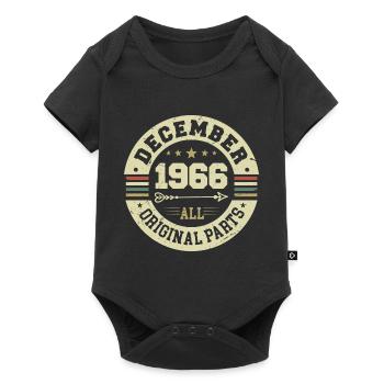Légendes Anniversaire Décembre 1966 Naissance Cadeau - Body à manches courtes Premium Bébé - noir - Devant