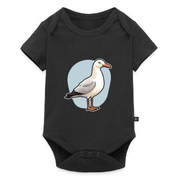 Seabird Seagull - Baby Premium short-sleeve bodysuit - black - Front