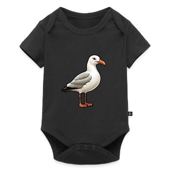 Seabird Seagull - Baby Premium short-sleeve bodysuit - black - Front