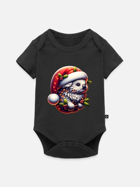 Weihnachts Koala - Baby Premium Kurzarmbody - Schwarz