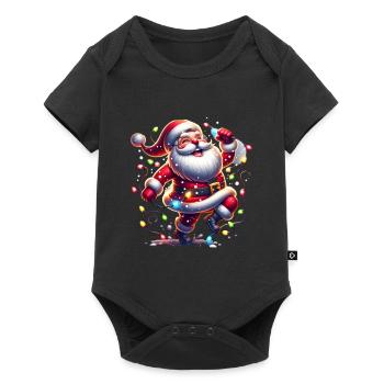 Danse du Père Noël - Body à manches courtes Premium Bébé - noir - Devant