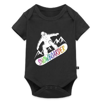 Snowboarders Snowboarding Snowboarding Winter sports - Baby Premium short-sleeve bodysuit - black - Front