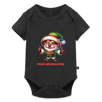 Frohe Weihnachten Elf Weihnachtsfeier - Baby Premium Kurzarmbody - Schwarz - Vorne