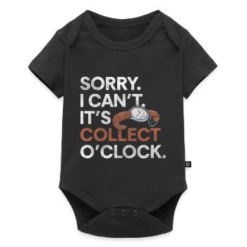 Uhr Sammler Zeit Oldschool - Baby Premium Kurzarmbody - Schwarz - Vorne