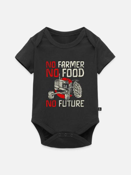 Bauer Feld Trecker Felder - Baby Premium Kurzarmbody - Schwarz