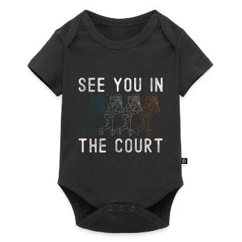 Tennis Ball Game Net Court - Baby Premium short-sleeve bodysuit - black - Front