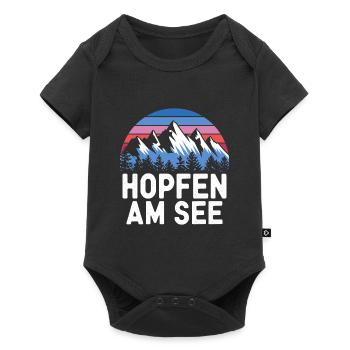 Hopfen am See Mountains Holiday Hiking - Baby Premium short-sleeve bodysuit - black - Front