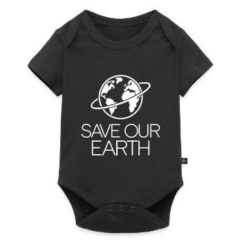 Militant écologiste Save our Earth Earth - Body à manches courtes Premium Bébé - noir - Devant