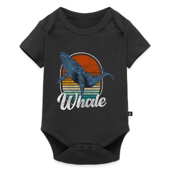 Whale Blue Whale Conservation Diver - Body à manches courtes Premium Bébé - noir - Devant