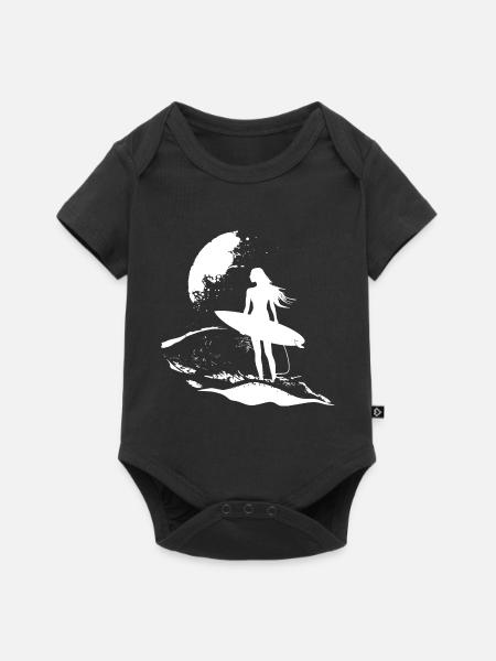 Surferin - Baby Premium Kurzarmbody - Schwarz