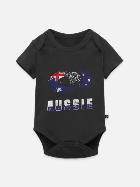 Outback Tiere Urlaubsland - Baby Premium Kurzarmbody - Schwarz