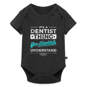 Dentist Profession Braces Jaw - Baby Premium short-sleeve bodysuit - black - Front