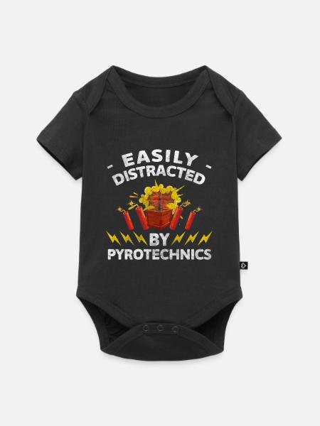 Pyrotechnik Knaller Highlight - Baby Premium Kurzarmbody - Schwarz
