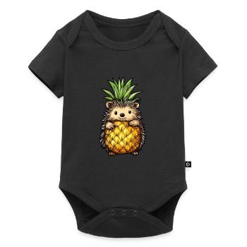 Hérisson ananas - Body à manches courtes Premium Bébé - noir - Devant