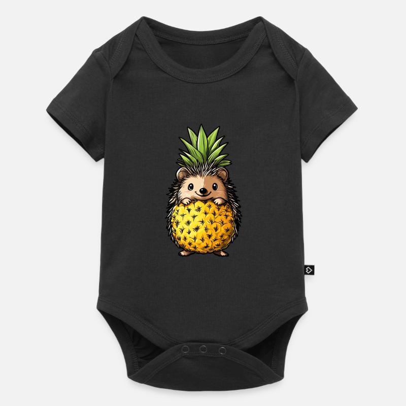 Hérisson ananas - Body à manches courtes Premium Bébé - noir