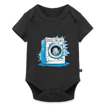 Washing machine - Baby Premium short-sleeve bodysuit - black - Front