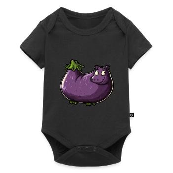 Sceau de l’aubergine - Body à manches courtes Premium Bébé - noir - Devant