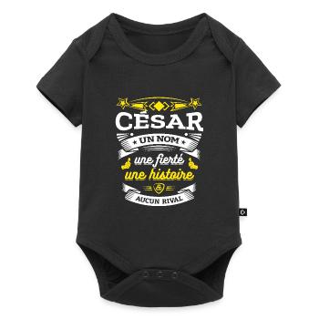 CÉSAR UN NOM UNE FIERTÉ AUCUN RIVAL - Body à manches courtes Premium Bébé - noir - Devant