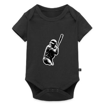 Baseball player black white - Baby Premium short-sleeve bodysuit - black - Front