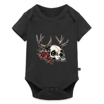 Wendigo Floral Skull Wild - Baby Premium short-sleeve bodysuit - black - Front
