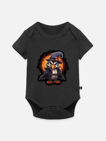 Tukan Halloween - Baby Premium Kurzarmbody - Schwarz