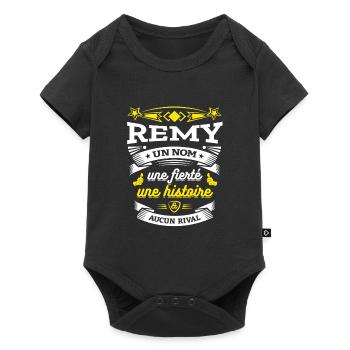 REMY UN NOM UNE FIERTÉ AUCUN RIVAL - Body à manches courtes Premium Bébé - noir - Devant