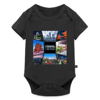 Tokyo Japan Asia Collage Skyline City Metropolis - Baby Premium short-sleeve bodysuit - black - Front