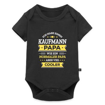 KAUFMANNPAPA COOLER ALS NORMALER PAPA VATERTAG - Baby Premium Kurzarmbody - Schwarz - Vorne