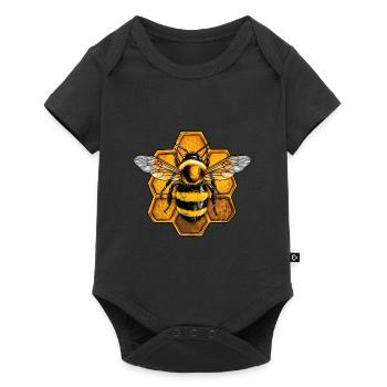 Honey Bee Beekeeper Gift - Baby Premium short-sleeve bodysuit - black - Front