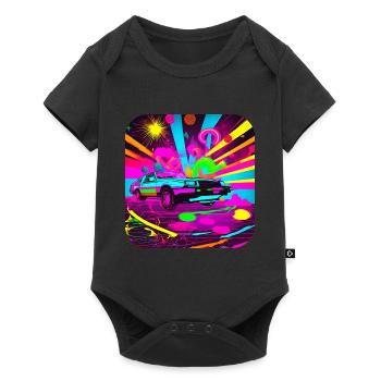 80s Vintage Classic Cars - Baby Premium short-sleeve bodysuit - black - Front