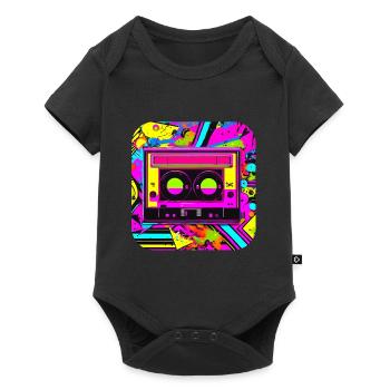 Radio cassette des années 80 - Body à manches courtes Premium Bébé - noir - Devant