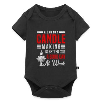 Bougies, Hobby, Décoration, Cire, Éclairage - Body à manches courtes Premium Bébé - noir - Devant