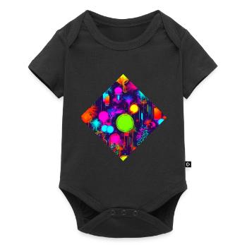 Neon Stil UV House Style - Baby Premium short-sleeve bodysuit - black - Front