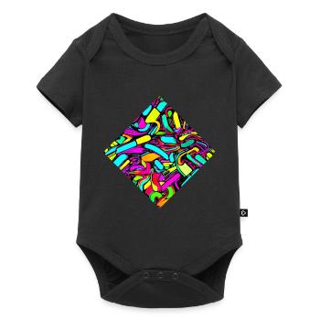 Neon Stil UV House Style - Baby Premium short-sleeve bodysuit - black - Front