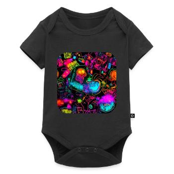 Neon Bright Colorful Creative Style Party - Baby Premium short-sleeve bodysuit - black - Front