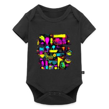 Neon Creative Cyberglow Modern Style - Baby Premium short-sleeve bodysuit - black - Front