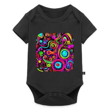 Neon Style Creative House Party Glow - Baby Premium short-sleeve bodysuit - black - Front