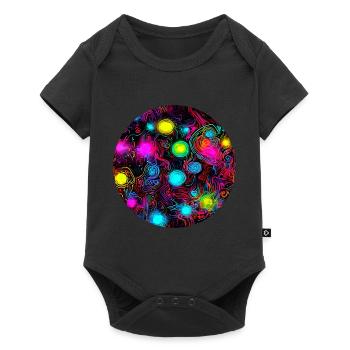 Neon Abstract Style Trend UV - Baby Premium short-sleeve bodysuit - black - Front