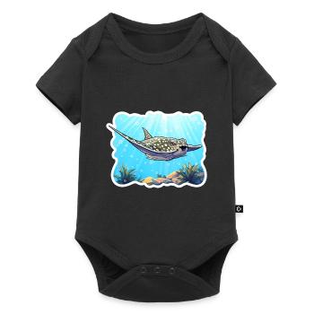 Ray Ocean Motif Sea Lover - Baby Premium short-sleeve bodysuit - black - Front
