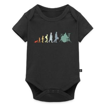 Drummer Evolution - Baby Premium Kurzarmbody - Schwarz - Vorne