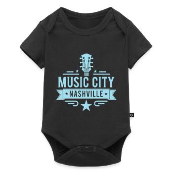 Music City Nashville Guitar Tennessee - Baby Premium short-sleeve bodysuit - black - Front