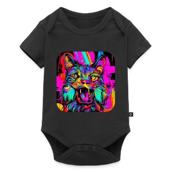 Neon Colors Colorful Creative Style Glow - Baby Premium short-sleeve bodysuit - black - Front