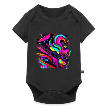Neon Colors Colorful Creative Style Glow - Baby Premium short-sleeve bodysuit - black - Front