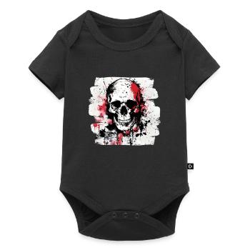 Skull Tattoo Heavy Metal Rocker - Baby Premium short-sleeve bodysuit - black - Front