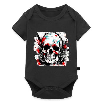 Biker Club Tattoo Trash Polka Style - Baby Premium short-sleeve bodysuit - black - Front